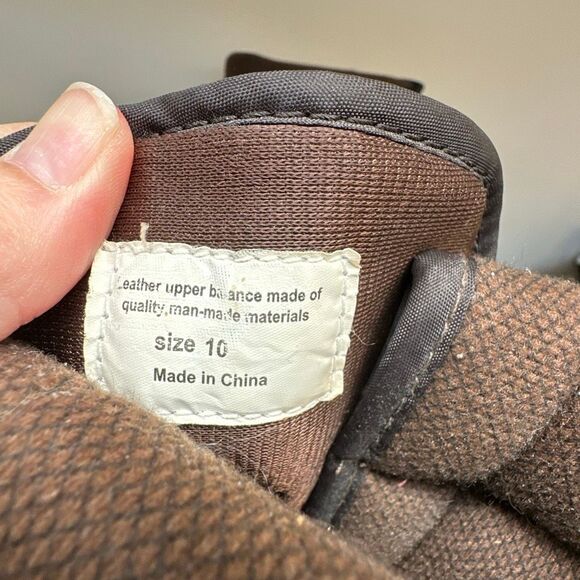 Field & Stream Duck Boots Brown Leather Round Toe Lace Up Thinsulate Lined Sz 10 - Picture 7 of 9